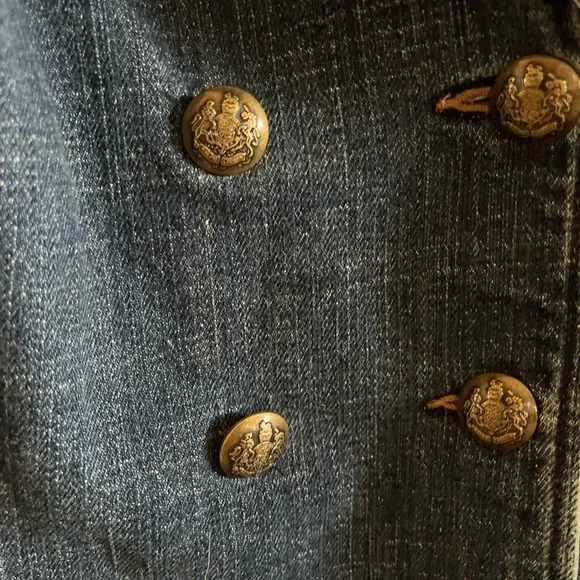 Ralph Lauren Indigo Double-Breasted Jean Jacket - Picture 2 of 7